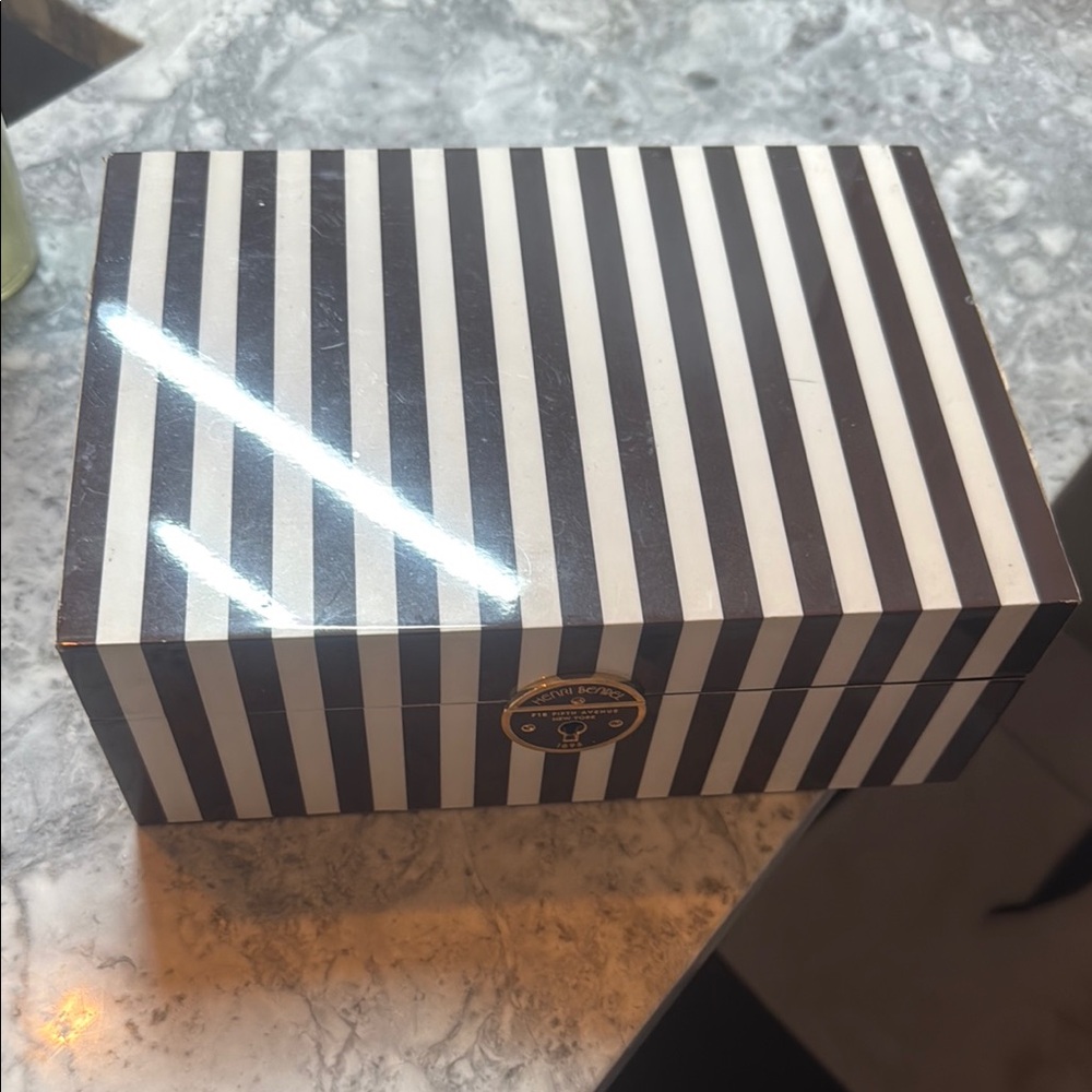 Henri Bendel Monochrome Striped Box